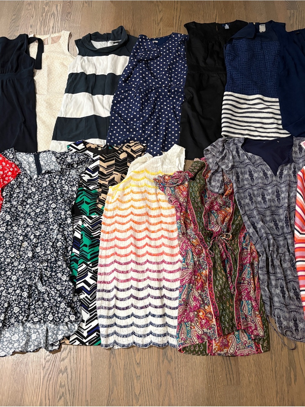 15 Women Multi-Color Dresses- Polka Dot, Minimal, Floral & Stripe Mix
